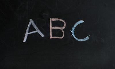 ABC colored chalk