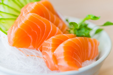 Salmon sashimi