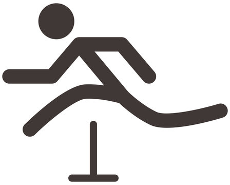 Running hurdles icon