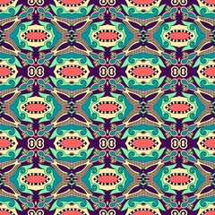 seamless geometry vintage pattern, ethnic style ornamental backg