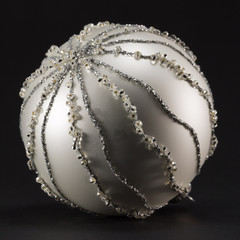 sparkling silvery christmas ball, tree decoration