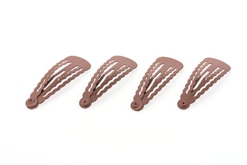 Hair clips isolated on white