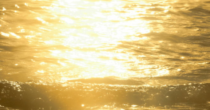 Sunset on a calm and peaceful sea 4k