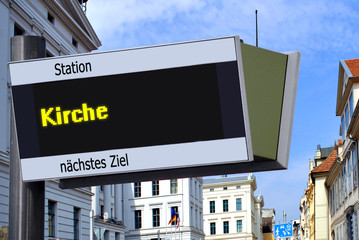Fototapeta premium Strassenschild 27 - Kirche
