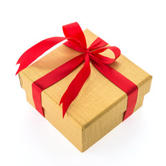 Christmas gold gift box