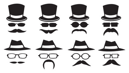 Hats and Moustaches Icons