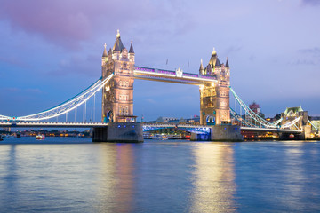Obraz premium Tower Bridge twilight London, England, UK