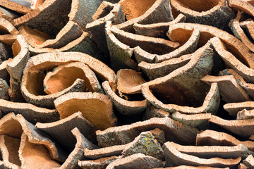 natural cork bark stacked - 75638081