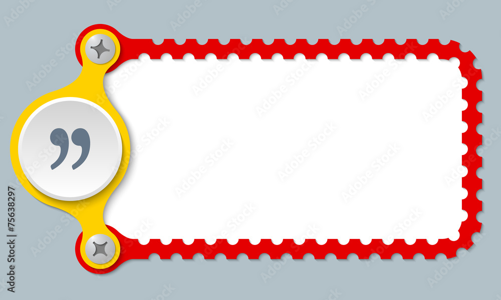 Poster vector perforated frame and quotation mark