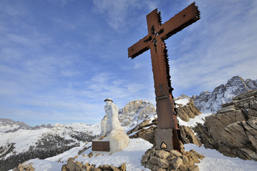 Trentino Dolomiti Passo Rolle - vetta del Cristo pensante