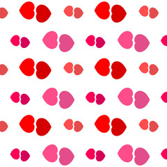 Valentines Day hearts lips pattern