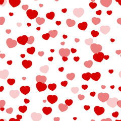 Valentines Day heart-shaped snowflakes pattern.