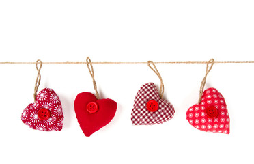 fabric heart hanging