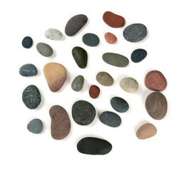 pebbles islated on white
