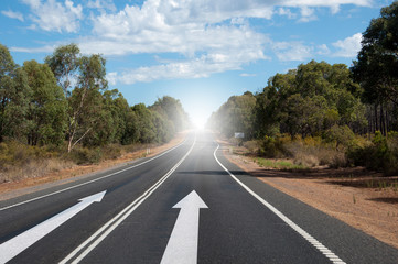 Fototapeta premium Arrow on road