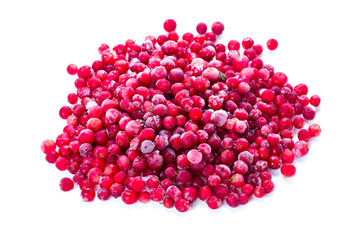 cowberries isolated on white