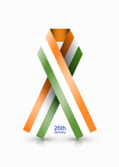 Vector modern Indian republic day background