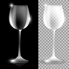 Two wine glass illustrations