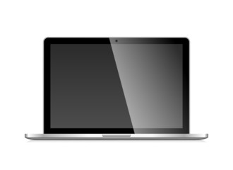 laptop with blank screen