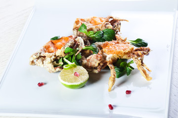 fried crab with cheese