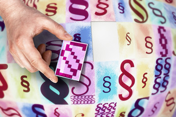 Lawyer showing paragraph sign