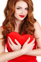 Love and Valentine's Day - beautiful woman in the Day of Love.