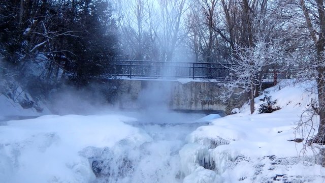 chute en hiver