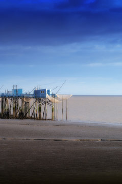 carrelet sur l'estuaire de la Gironde