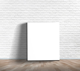 white board on white brick wall