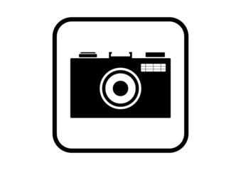 Camera vector icon on white background