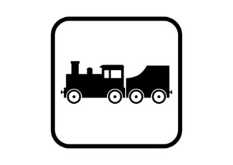 Train vector icon on white background