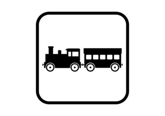 Train vector icon on white background