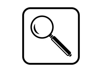 Magnifier vector icon on white background
