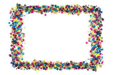 Konfetti Fasching Rahmen