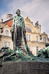 Fototapeta premium Jan Hus memorial, Prague, Czech Republic