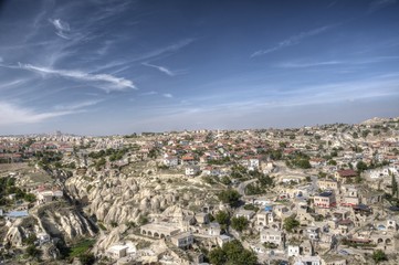 Panorama of Cappadocia from Ortahisar castle