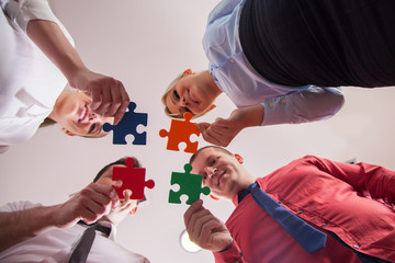 Obraz premium business puzzle