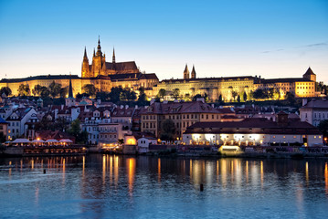 Fototapeta na wymiar Prague castle by night, Czech republic