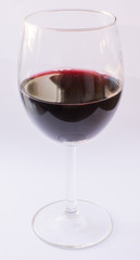 Red wine in glass