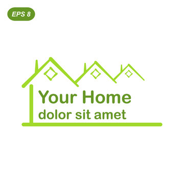 Your green home logo concept