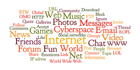 Internet word cloud