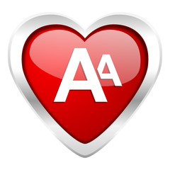 alphabet valentine icon