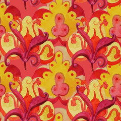 seamless pattern element of mixed flower-like images