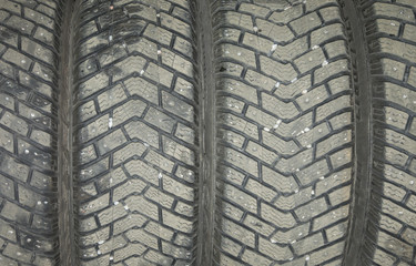 Rubber tires background.