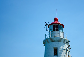 Lighthouse Tokarevskaya koshka vane anemometer in Vladivostok
