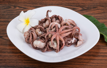 Boiled octopus