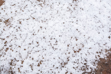 Melting snow pattern