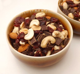 studentenfutter mit Schokolade