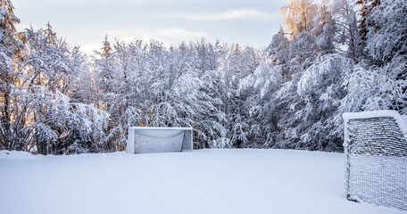Soccer Pirch in Winter