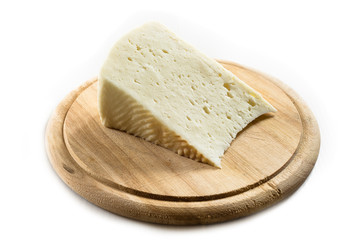 Fetta di pecorino fresco, formaggio sardo